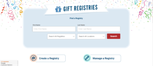 Fill out your gift registry details.