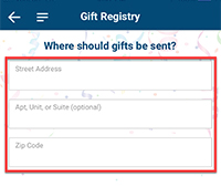 enter the appropriate shipping address