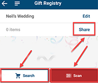 Add products to your gift registry and share your gift registry