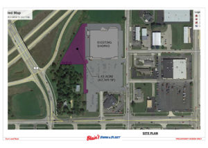 Aerial view of new Monroe store