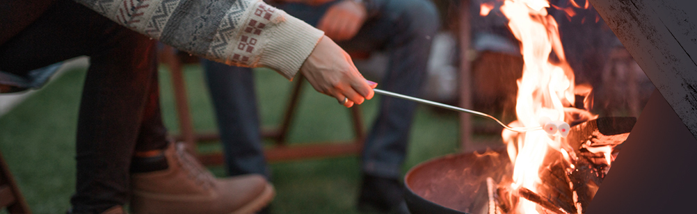 bon fire pit roasting marshmallows