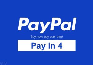 PayPal Logo with Pay in 4 Tag Line