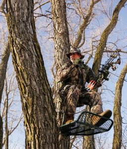 Man in tree stand