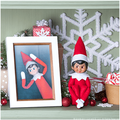 elf next to picture