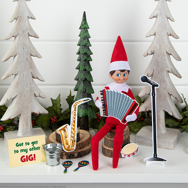 elf with musical instruments
