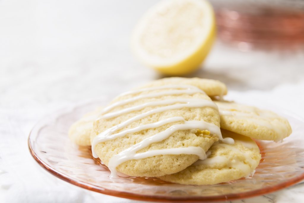 lemon cookies on plate