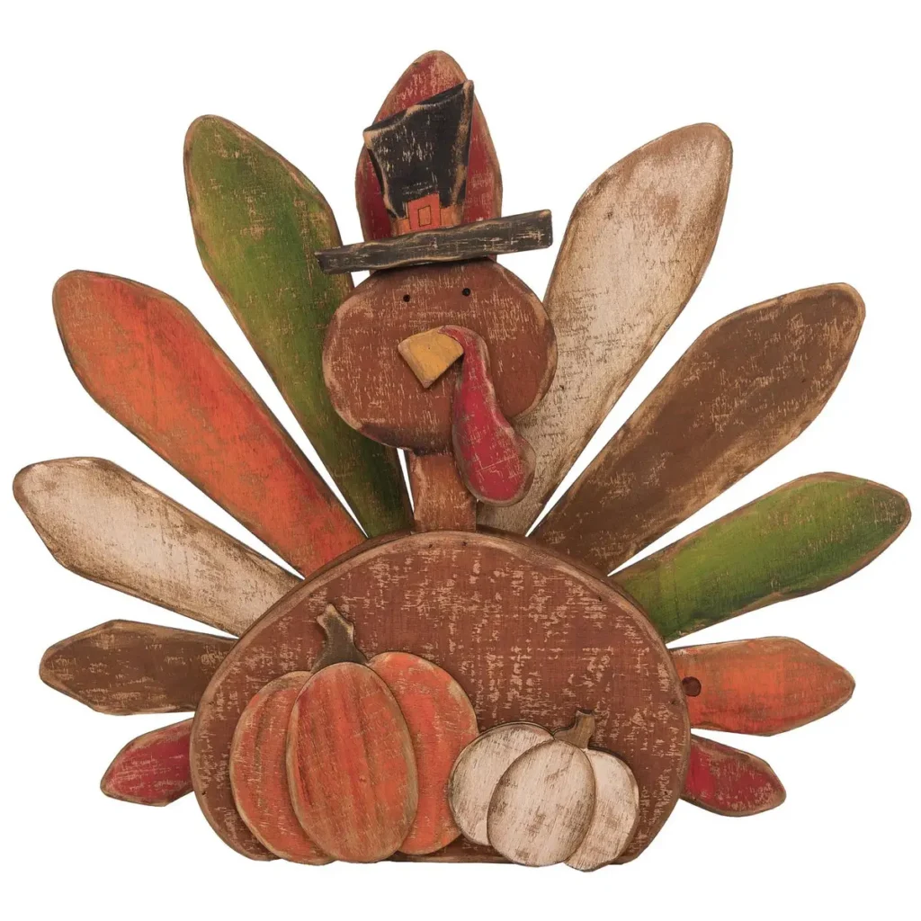 wooden turkey decoration