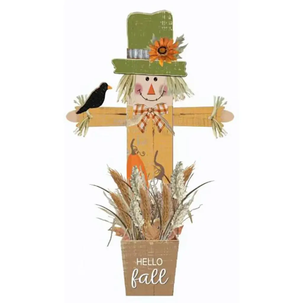 scarecrow planter decoration