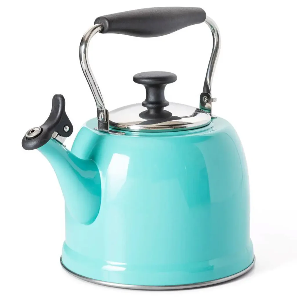 teal tea kettle