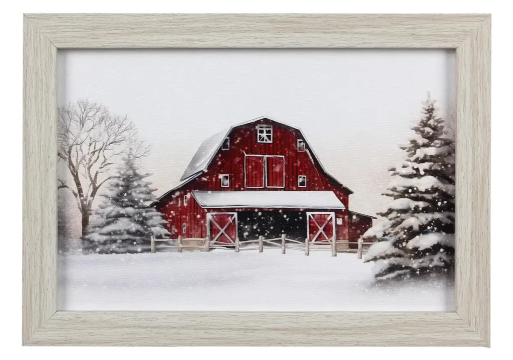 Youngs Inc. Poly Frame Country Barn Wall Art