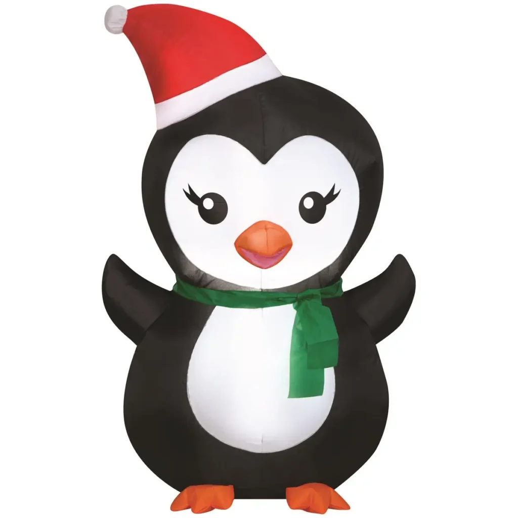 Gemmy 3.5' Penguin in Santa Hat Inflatable