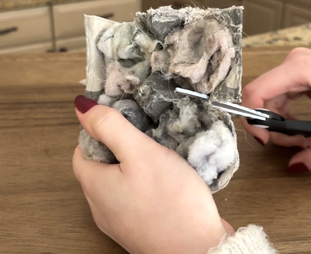 cutting fire starters into pieces