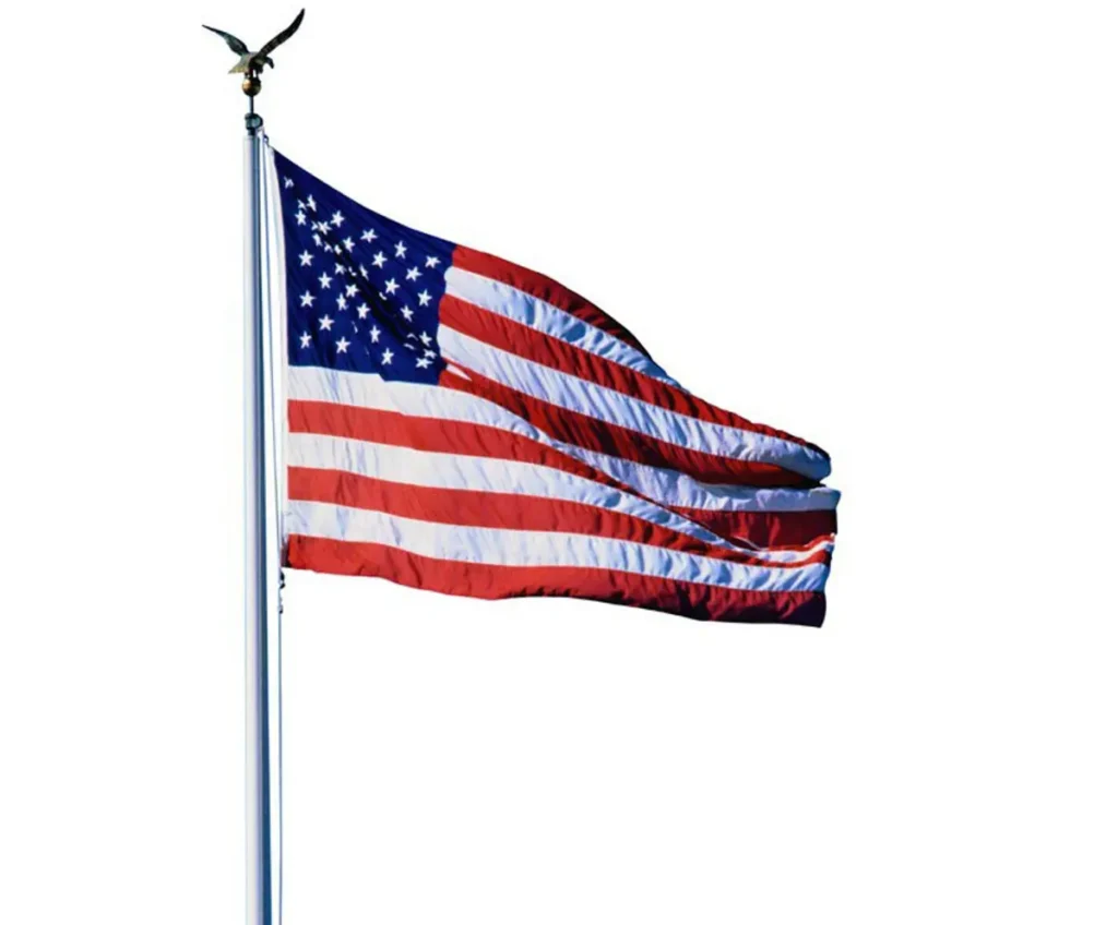Aluminum Flagpole with US Flag