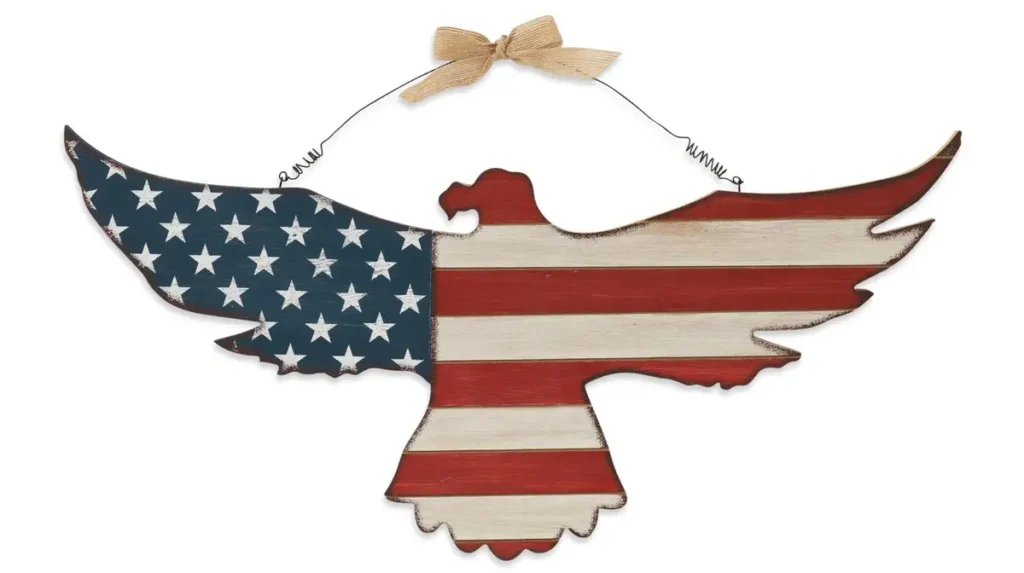 Wood Americana Eagle Wall Hanging
