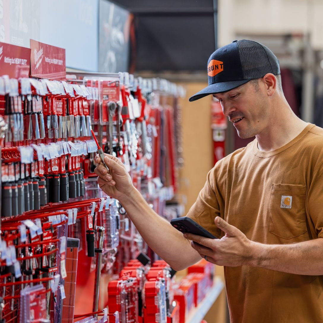Man shopping at Farm & Fleet